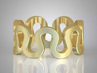 Diamond ring 0495 3D printable model Free 3D print model