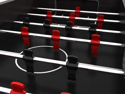 Foosball soccer table 3D model