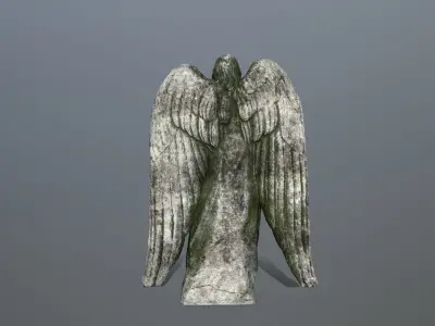 Angel Statue 4 Low-poly 3D model