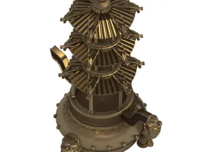 Stone Decorations - Incense burner 067 3D model