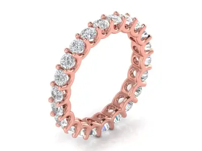 U Shaped Eternity Ring 2 point 6 mm stone size swiss 10 and EU50 3D print model