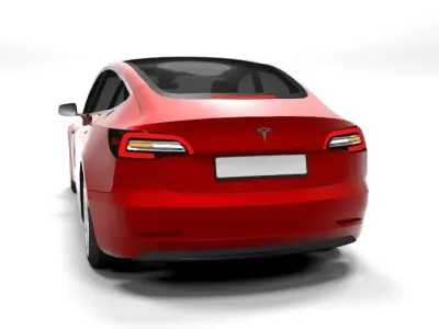 TESLA MODEL 3 Low-poly 3D model purchase