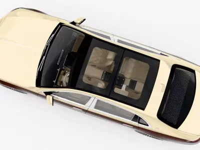 Mercedes-Benz S-Class Maybach 2021 Low-poly 3D model