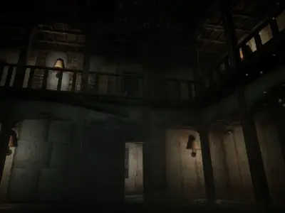 UE4 UE5 Abandoned wooden house modular V01 Basic package  Low-poly 3D model