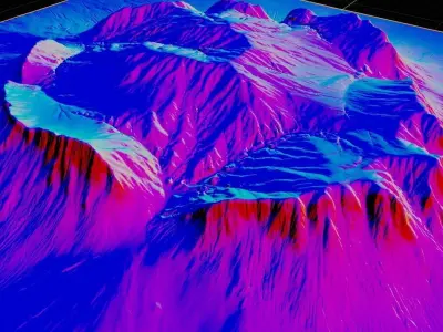 Mountainous Terrain Icelandic - 4k Free 3D model