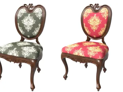 Classic carved chair 05 3D model