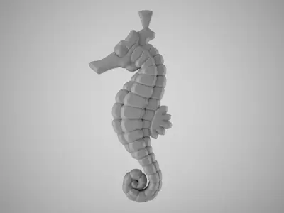 Seahorse Pendant 3D print model