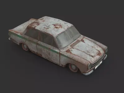 Abandoned Car - Ford Lotus Cortina Low-poly 3D model