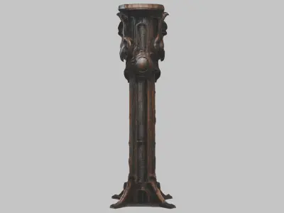 Fantasy ALien Scifi Column HR Giger Low-poly 3D model