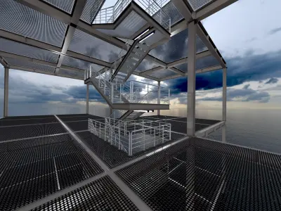 Modular  Expandable Metallic Structure 3D model