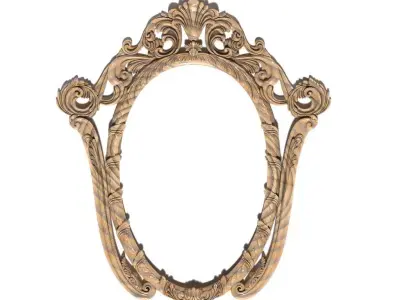 Frame-030 gold ornate frame 3D model