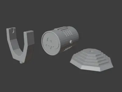 Bat-Signal lamp Free 3D print model