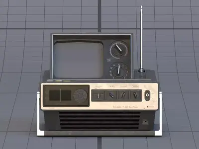 Old-fashioned TV 3D model