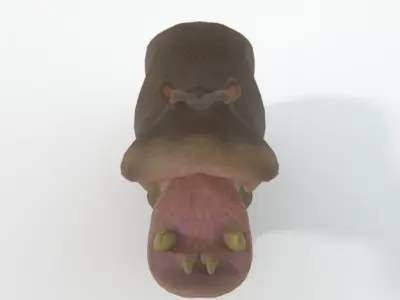 Hippopotamus Low-poly 3D model purchase