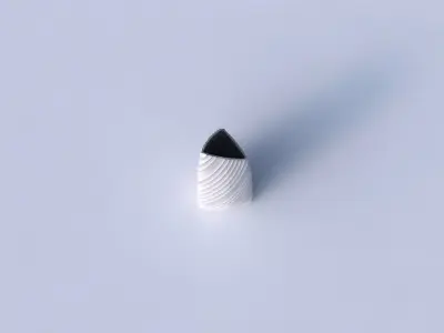Vase tipped triangle with flowing extruded lines 3D print model