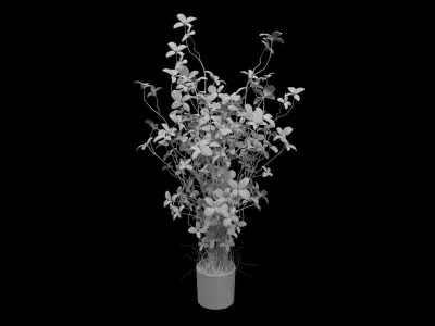 Faux Rubber Tree With Pot 36 Green 3D model