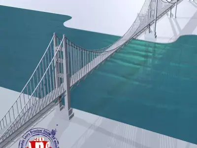 bridge golden gate in california 3D model