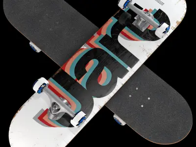 Skateboard set 001 3D model