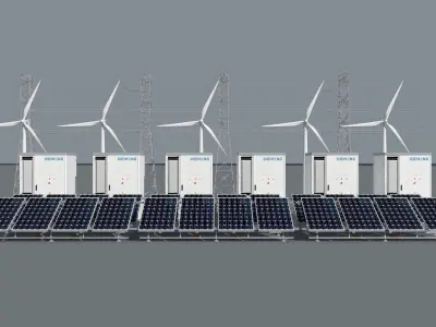 solar energy Energy storage 3D model