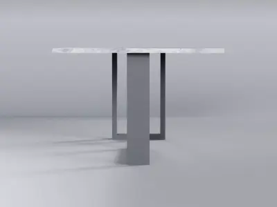 Luxury Marble Table 3D Model True 4K PBR Renders FBX GLB   Low-poly 3D model