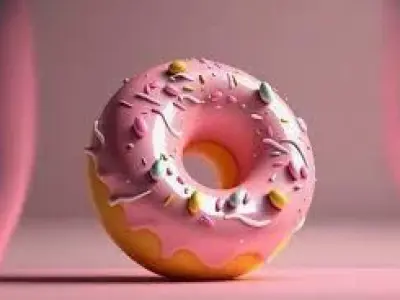 Donut with sprinkles 3D model