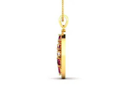 Women Pendant 3DM STL OBJ FBX Render Details 3D print model 6