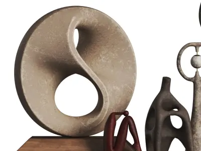 Decorative set 18-Statue collection 3D model