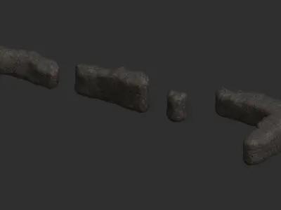 Cave Walls 4 - Base Free low-poly 3D model