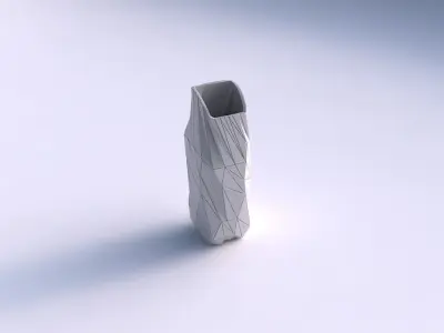 Vase arc rectangle with twisted random triangle plates 3D print model