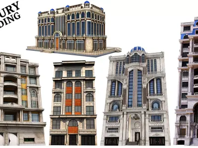 5 luxury building 3D model