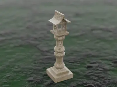 Japanese Stone Lantern 010 - Japan Collection 3D model