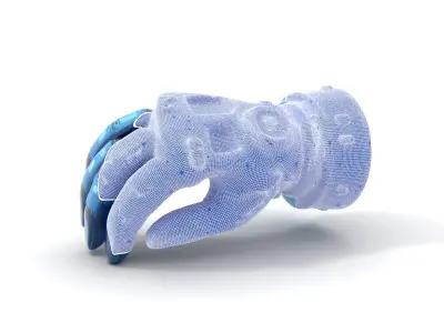 Futuristic Robotic Glove Model Pack for SciFi Projects Low-poly 3D model