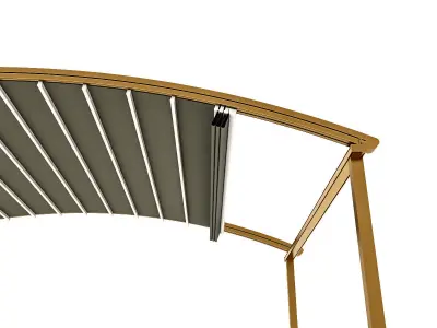 Motorized Pergola 4 antique bronze matte 3D model