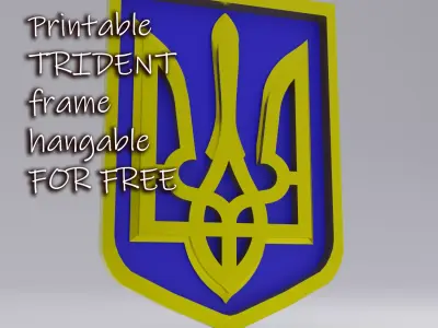 Printable hangable TRIDENT frame Free 3D print model
