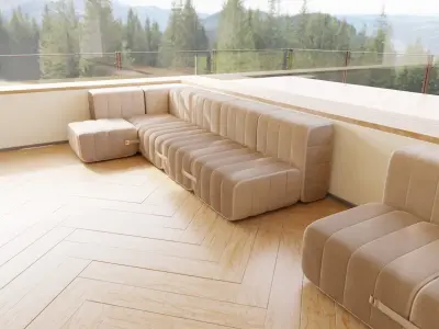 Luxury Loft Blender Cycles house living room 3D model