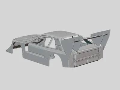 Audi S1 Hillclimb 1985 Printable Body 3D print model