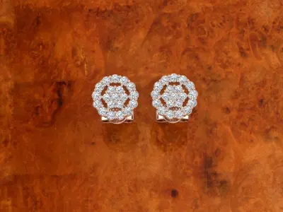 Diamond Jewelry Earring 3D print model get