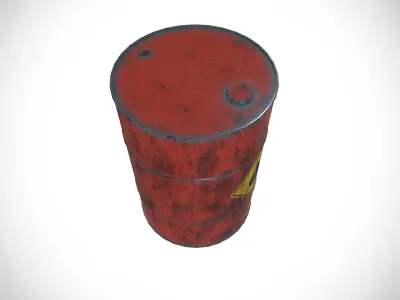 Oil Barrel Low-poly 3D model