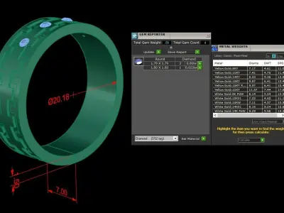 Jewelry Ring  3D print model 3