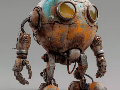 Tripo Steampunk Robot Free 3D print model