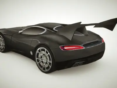 Generic Supercar v4 multicolors Low-poly 3D model