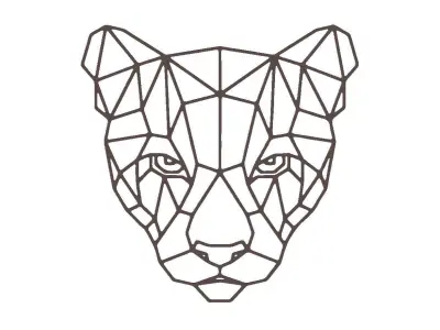 geomentric tiger  3D print model