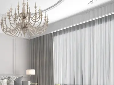 Modern room living 3D model buy