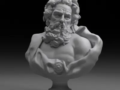 Bust Of Neptune  3D model
