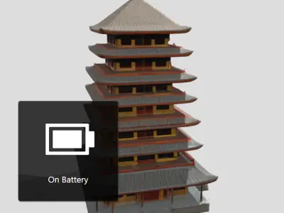 Multi-Tiered Architectural Building  PBR Textured Game-Ready  Low-poly 3D model