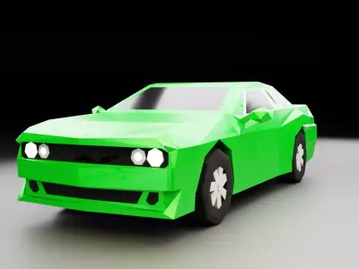 Muscle car Low-poly 3D model purchase