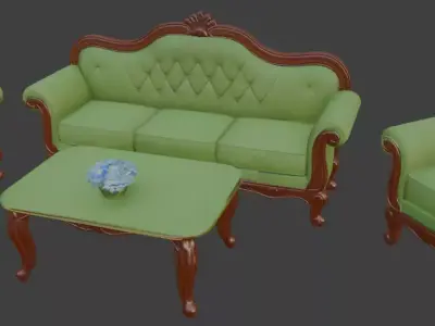 Disney style cartoon sofa set 3D model purchase