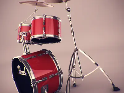 Drums drum set 3D model