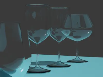 Wine Glass Free low-poly 3D model