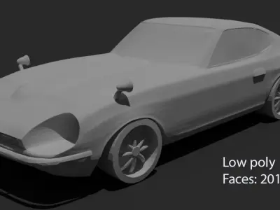 Datsun 240z or Nissan Fairlady Z  Low-poly 3D model